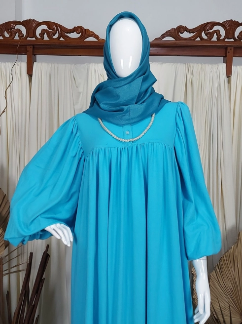 Gamis Gamis Frill Puff Lacoste Blue  2 blue_2