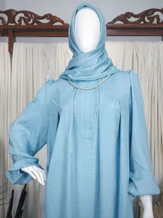 Gamis Light Santorini Dress Baby Blue<br> 2 blue_soft_2