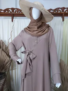 Gamis Kimono AirFlow Dress Brown 2 brown_2