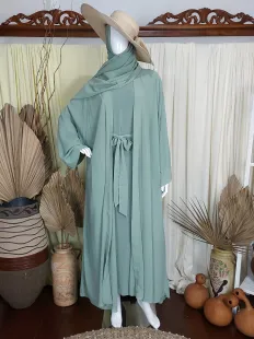 Gamis Jubah 3 Set Ceruty Green 2 green_2