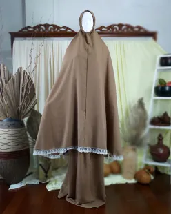 Mukena MUKENA LACE BROWN<br>(AB-MK01-MKLA) 2 mk_brown_1a