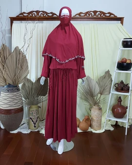 Dress Maxi Set Maroon