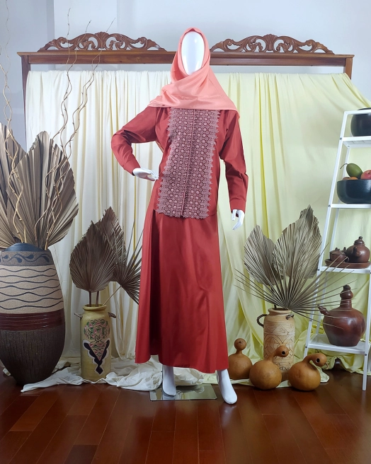 Tuniq Set Cotton Umbrella Embro Orange<br>AB-CST02-CUE 1 tunik_web_011