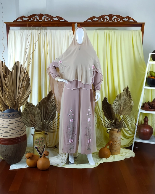 Gamis Dress Seruti Embro Flowers Nude 2 1 web_gamis_new_016a