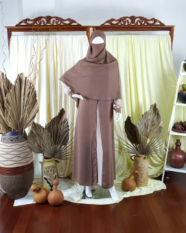 Niqab Dress Set Brown